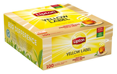 Thé noir LIPTON Yellow Label 100 unités