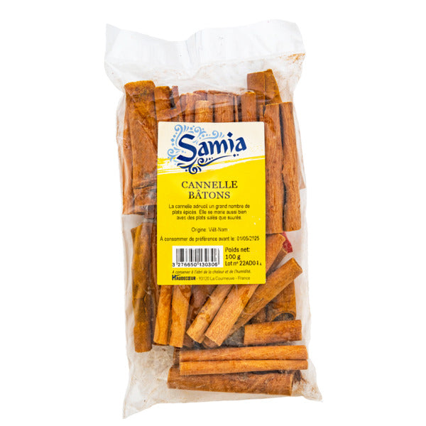 Cannelle en Bâton SAMIA 100 g – Épice douce et parfumée