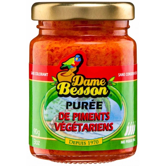 Purée de Piment Végétarien Dame Besson 90 g | Saveur Douce des Antilles