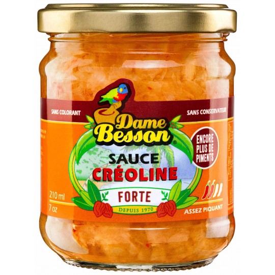 Sauce créoline forte Dame Besson Guadeloupe  210ml Saveur Authentique Antillaise